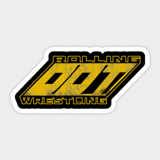 Rolling DDT Wrestling Logo (Yellow) Sticker